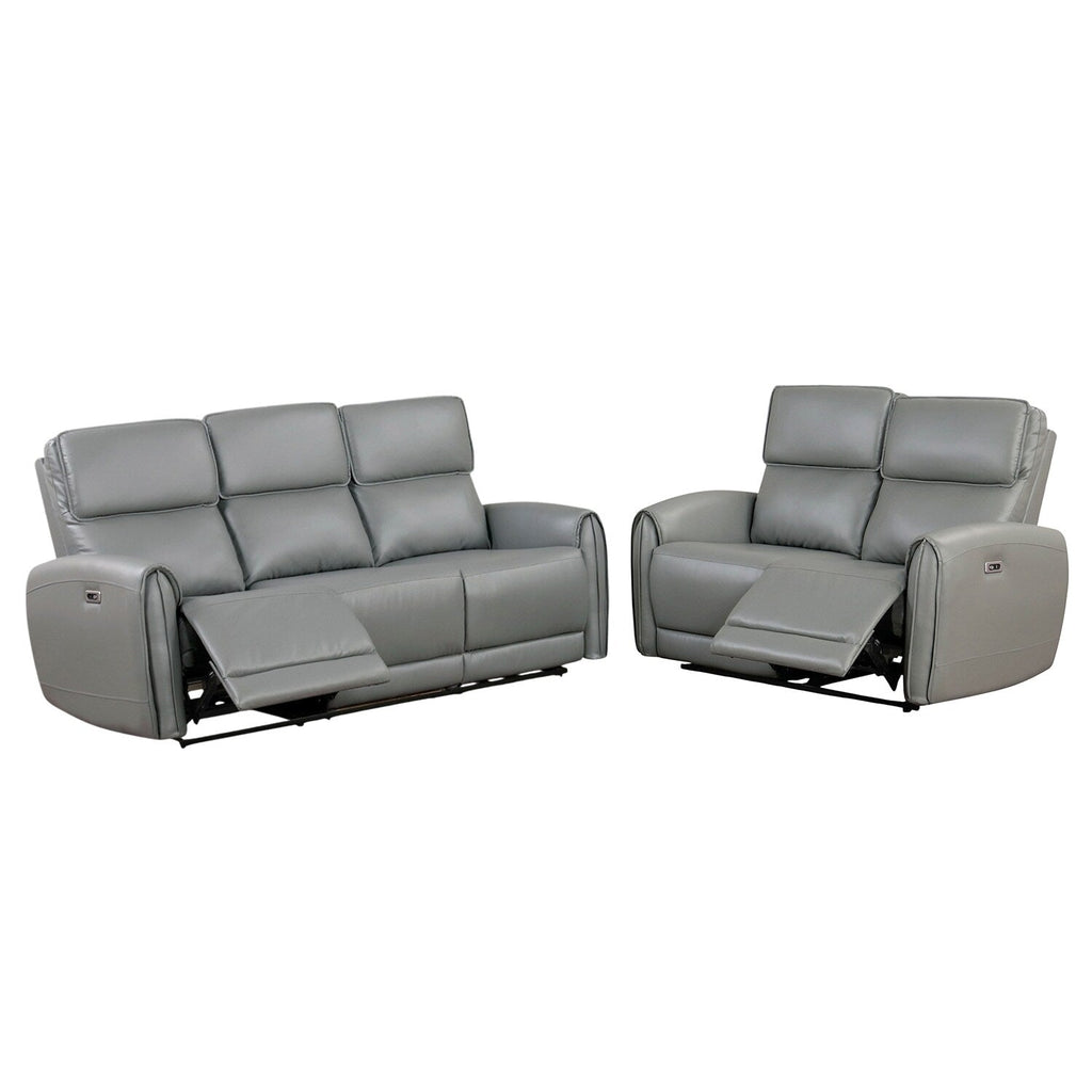 2 Piece Upholstered Power Sofa Set with USB Charging Ports