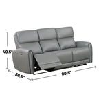 2 Piece Upholstered Power Sofa Set with USB Charging Ports