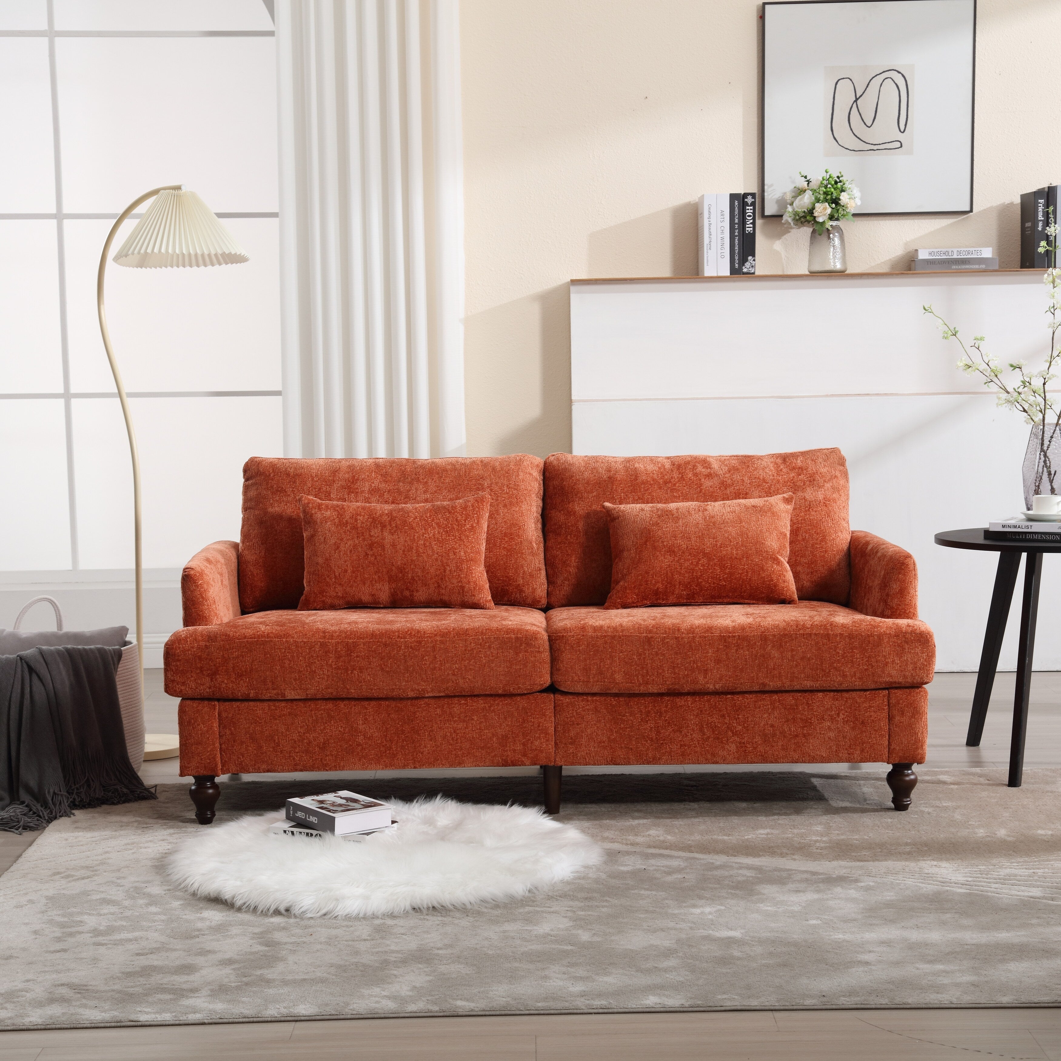 2-Seat Upholstered Loveseat Sofa Couch With Deep Seats,Multi-scene Use
