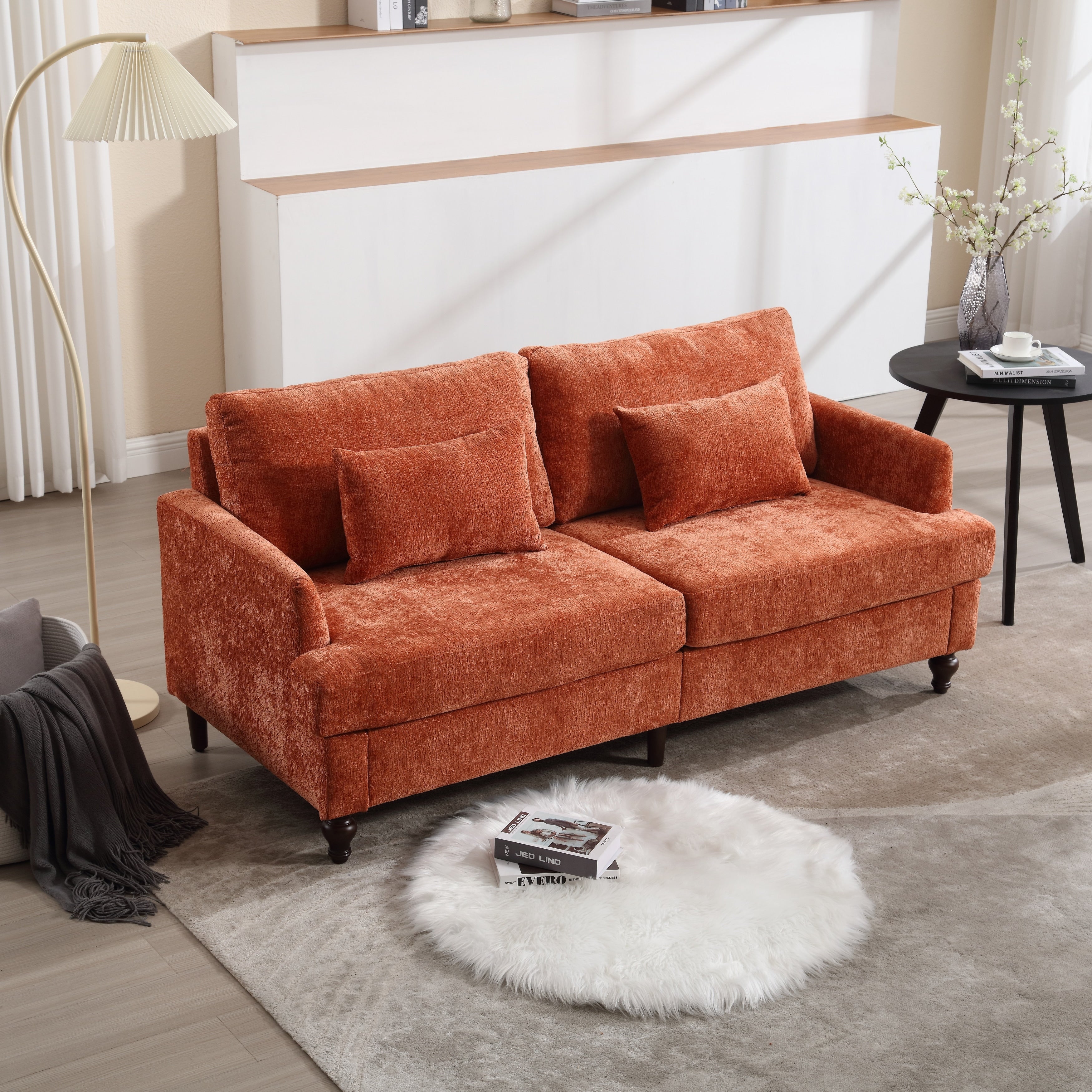 2-Seat Upholstered Loveseat Sofa Couch With Deep Seats,Multi-scene Use