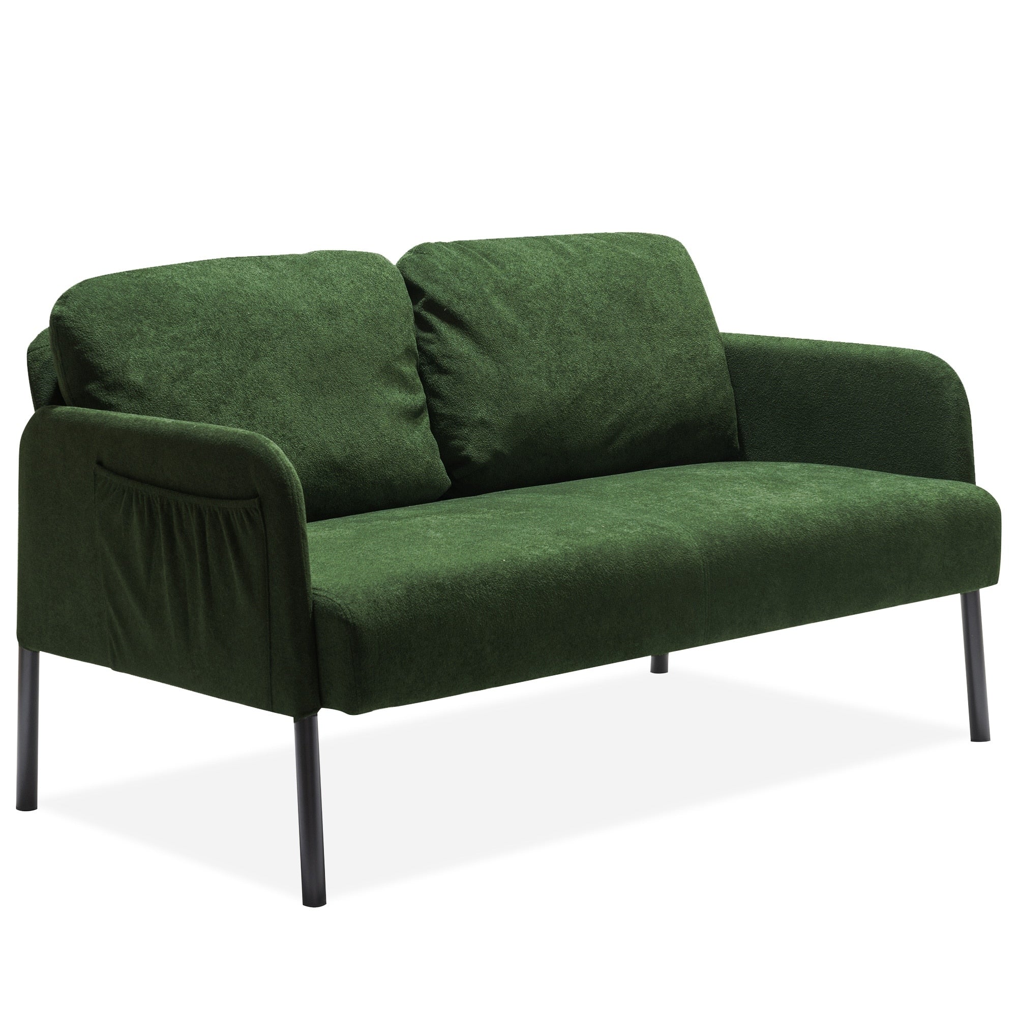 2 Seater Polyester Fabric Sofa, Modern Loveseat Sofa, Comfy Small Couches for Small Space Living Room, Bedroom, Office