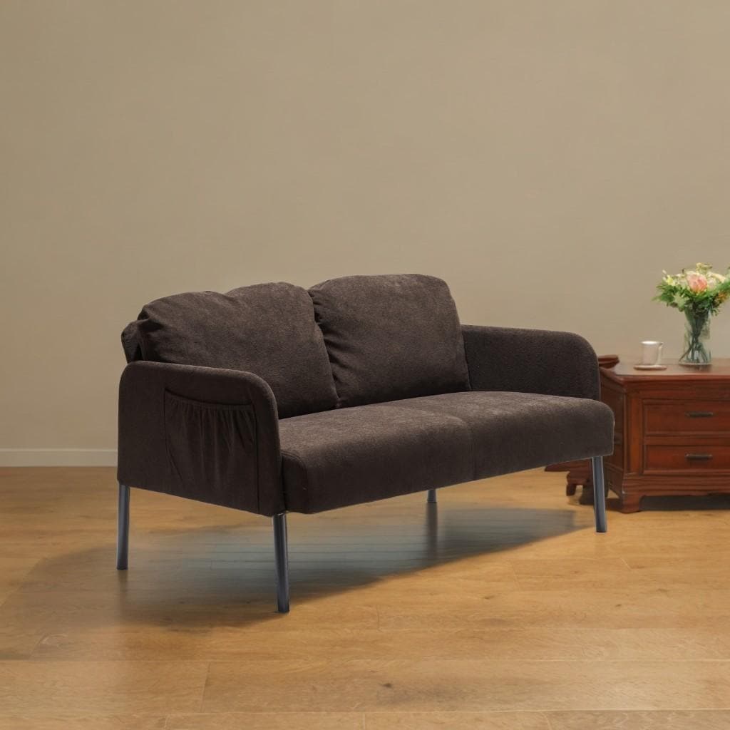2 Seater Polyester Fabric Sofa, Modern Loveseat Sofa, Comfy Small Couches for Small Space Living Room, Bedroom, Office