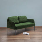 2 Seater Polyester Fabric Sofa, Modern Loveseat Sofa, Comfy Small Couches for Small Space Living Room, Bedroom, Office