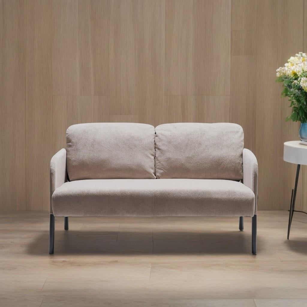 2 Seater Polyester Fabric Sofa, Modern Loveseat Sofa, Comfy Small Couches for Small Space Living Room, Bedroom, Office