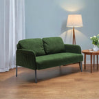 2 Seater Polyester Fabric Sofa, Modern Loveseat Sofa, Comfy Small Couches for Small Space Living Room, Bedroom, Office