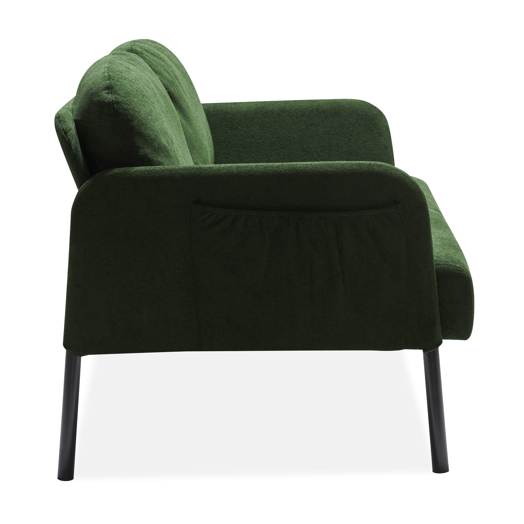 2 Seater Polyester Fabric Sofa, Modern Loveseat Sofa, Comfy Small Couches for Small Space Living Room, Bedroom, Office