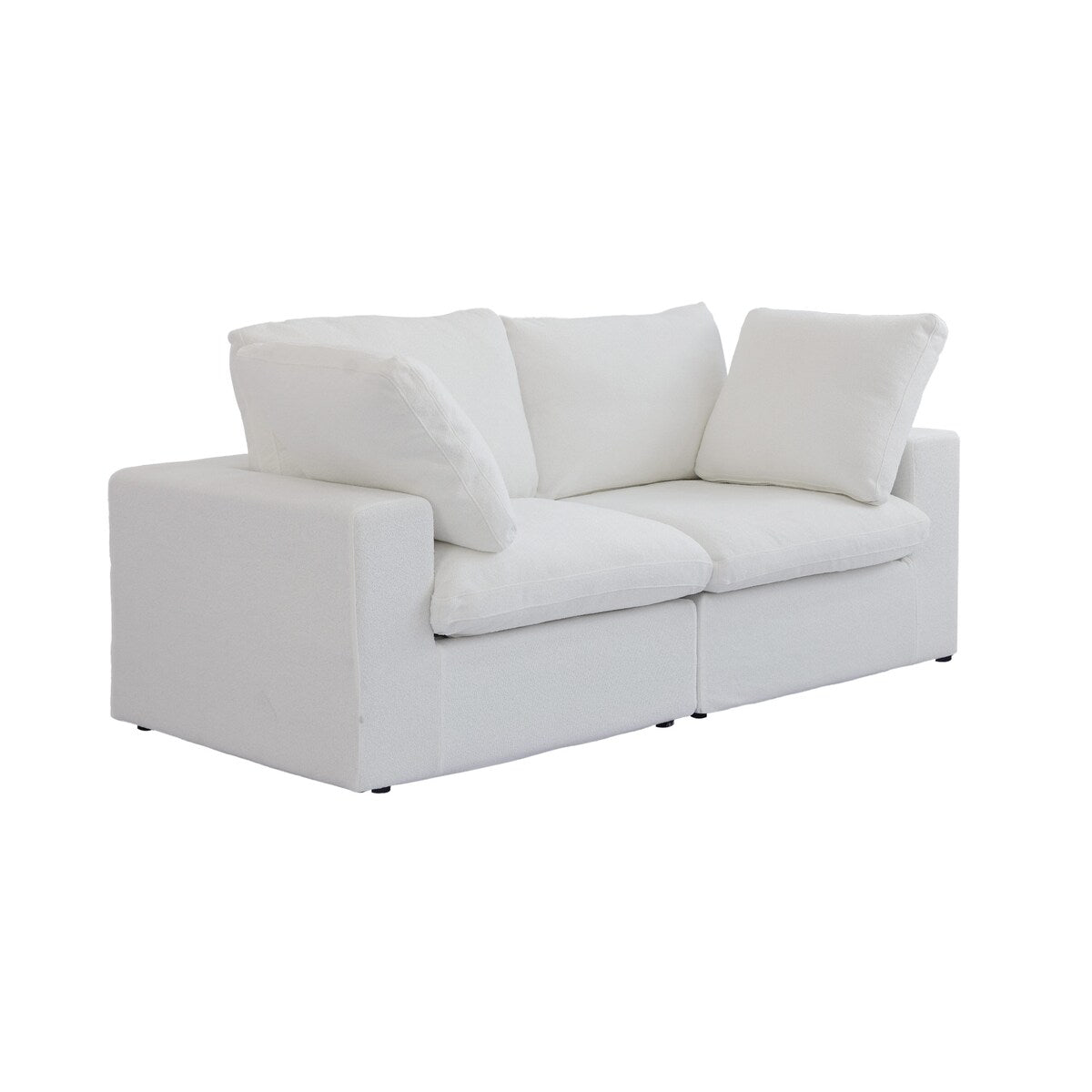 2 Seater Sofa Couch with Pillows for Living Room