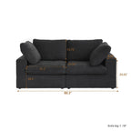 2 Seater Sofa Couch with Pillows for Living Room
