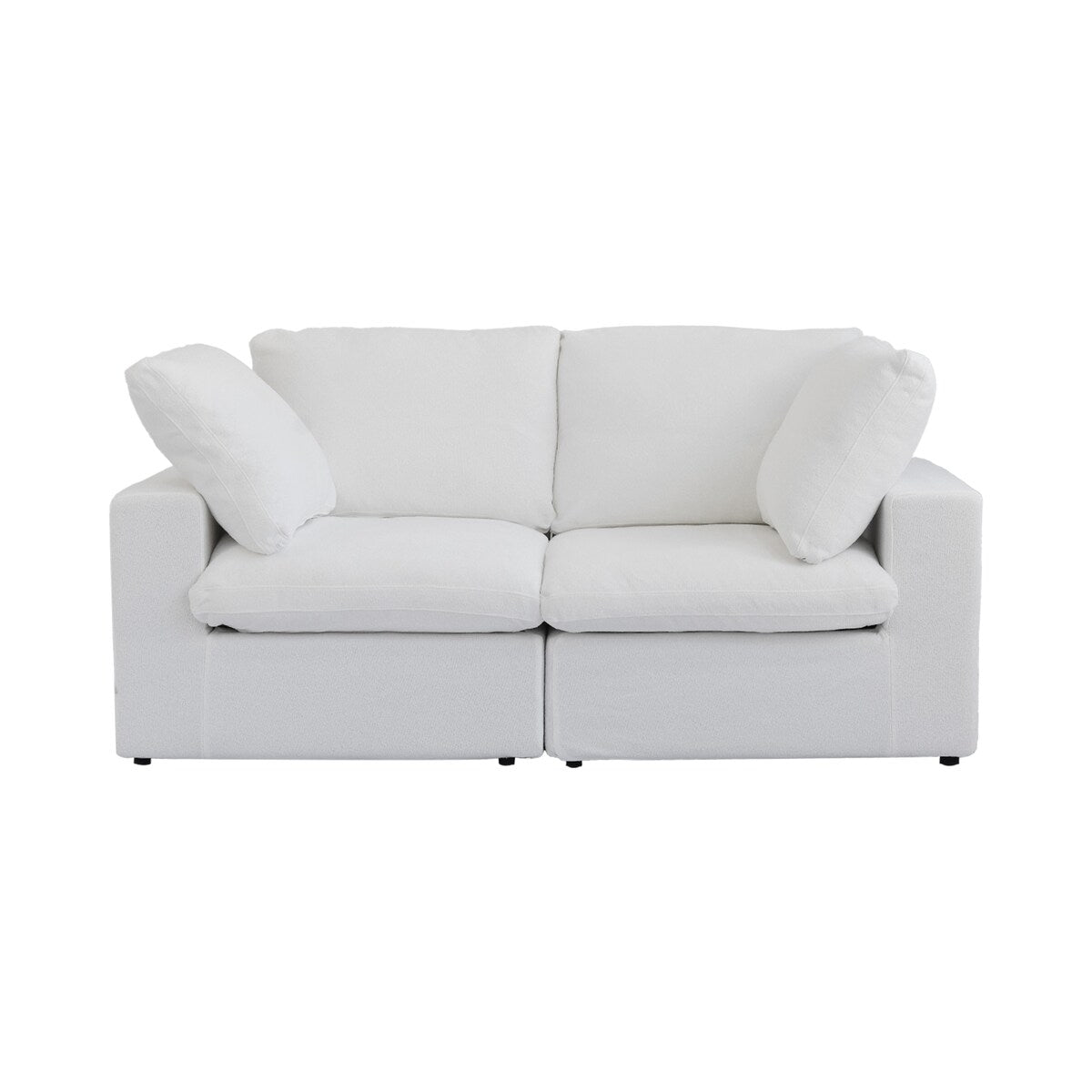 2 Seater Sofa Couch with Pillows for Living Room