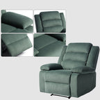 2 Set Modern Corduroy Manual Recliner Chair, Oversize Accent Chair Recliner with Wide Armrest