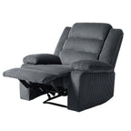 2 Set Modern Corduroy Manual Recliner Chair, Oversize Accent Chair Recliner with Wide Armrest