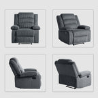 2 Set Modern Corduroy Manual Recliner Chair, Oversize Accent Chair Recliner with Wide Armrest