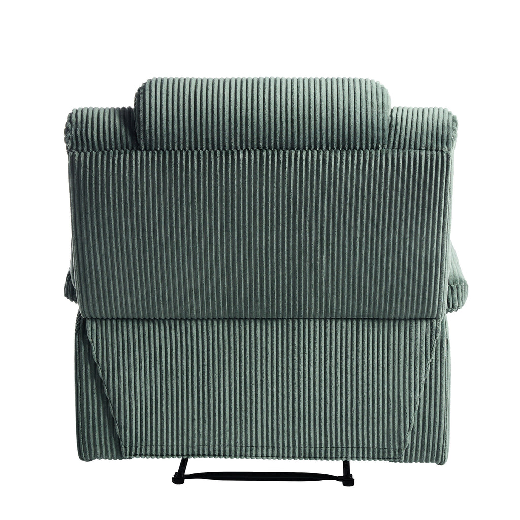 2 Set Modern Corduroy Manual Recliner Chair, Oversize Accent Chair Recliner with Wide Armrest