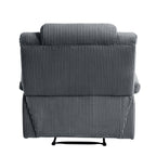2 Set Modern Corduroy Manual Recliner Chair, Oversize Accent Chair Recliner with Wide Armrest