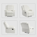 2 Set Modern Corduroy Manual Recliner Chair, Oversize Accent Chair Recliner with Wide Armrest