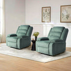 2 Set Modern Corduroy Manual Recliner Chair, Oversize Accent Chair Recliner with Wide Armrest