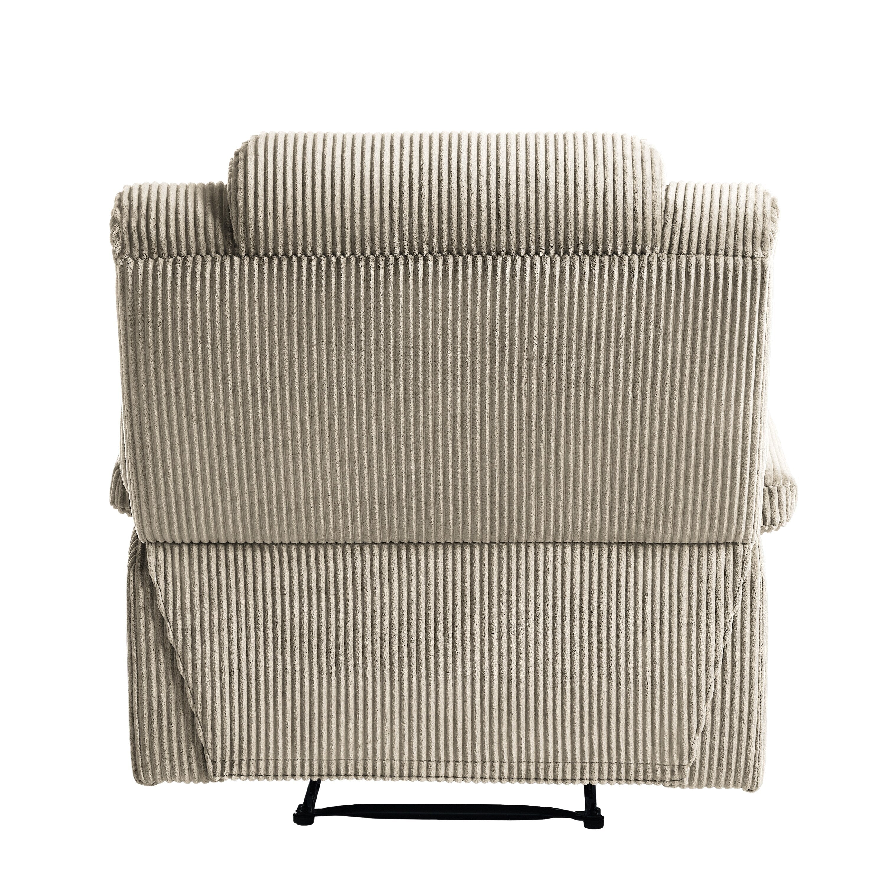 2 Set Modern Corduroy Manual Recliner Chair, Oversize Accent Chair Recliner with Wide Armrest