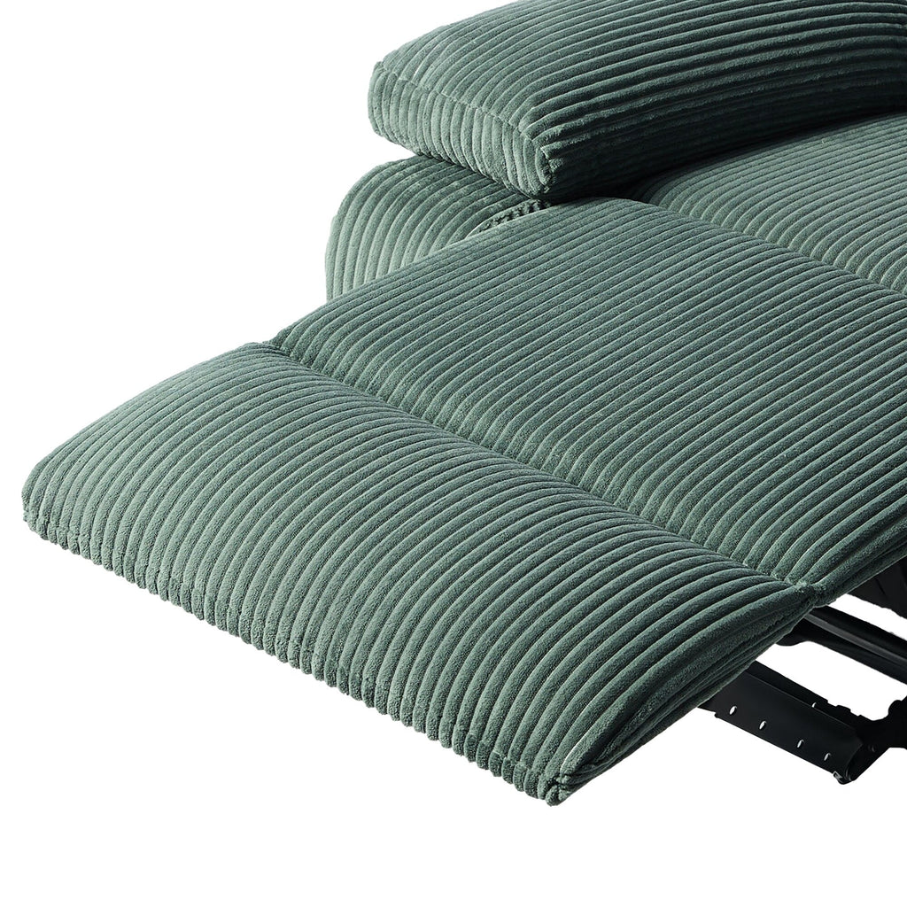 2 Set Modern Corduroy Manual Recliner Chair, Oversize Accent Chair Recliner with Wide Armrest