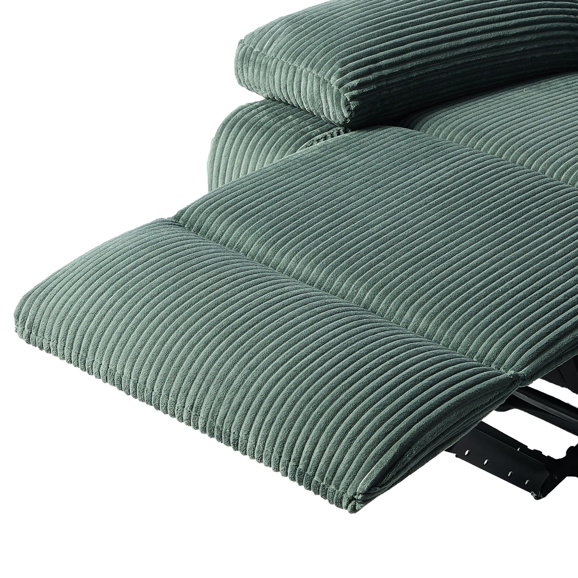 2 Set Modern Corduroy Manual Recliner Chair, Oversize Accent Chair Recliner with Wide Armrest