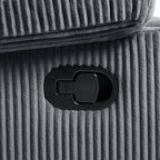 2 Set Modern Corduroy Manual Recliner Chair, Oversize Accent Chair Recliner with Wide Armrest