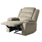 2 Set Modern Corduroy Manual Recliner Chair, Oversize Accent Chair Recliner with Wide Armrest