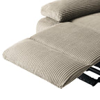 2 Set Modern Corduroy Manual Recliner Chair, Oversize Accent Chair Recliner with Wide Armrest