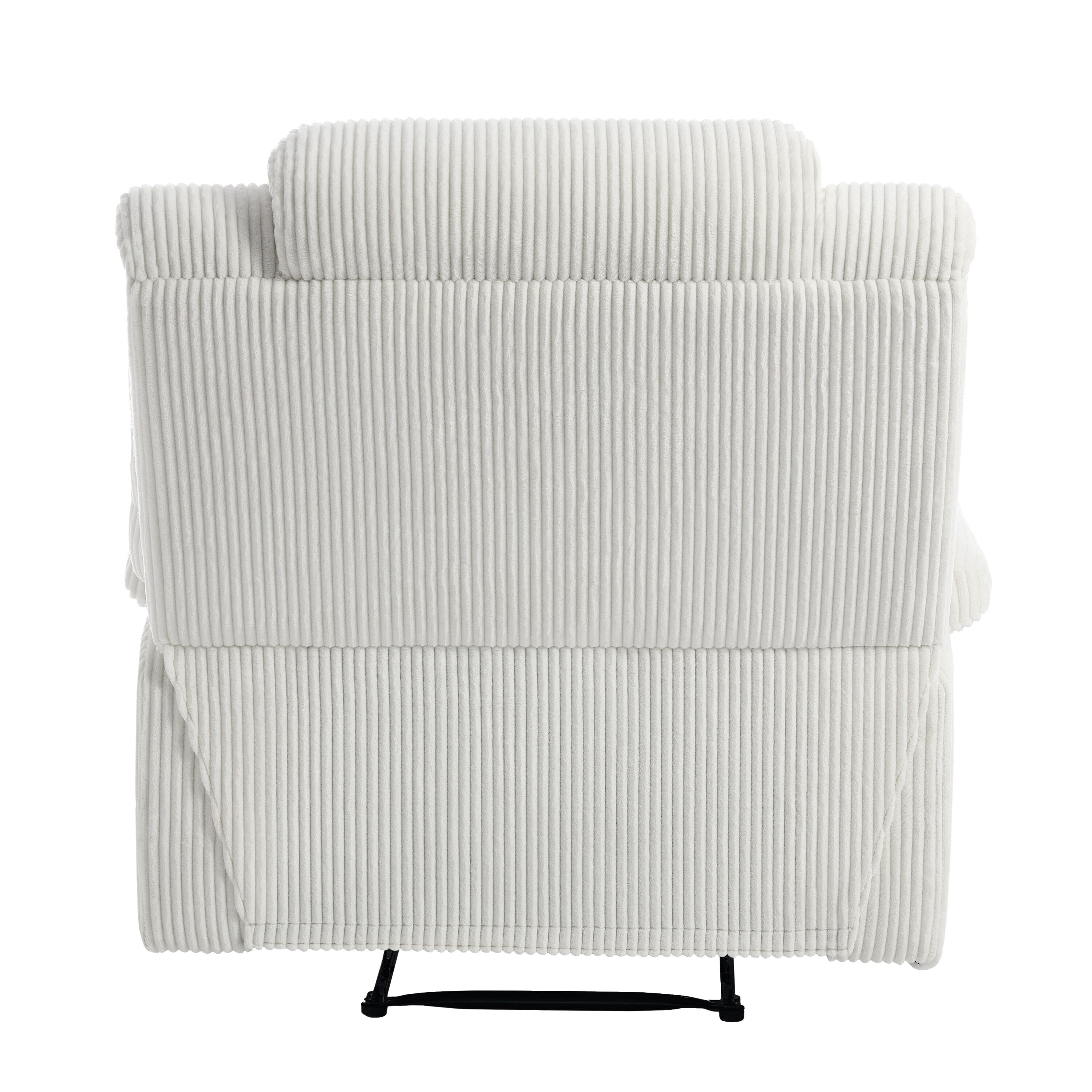 2 Set Modern Corduroy Manual Recliner Chair, Oversize Accent Chair Recliner with Wide Armrest