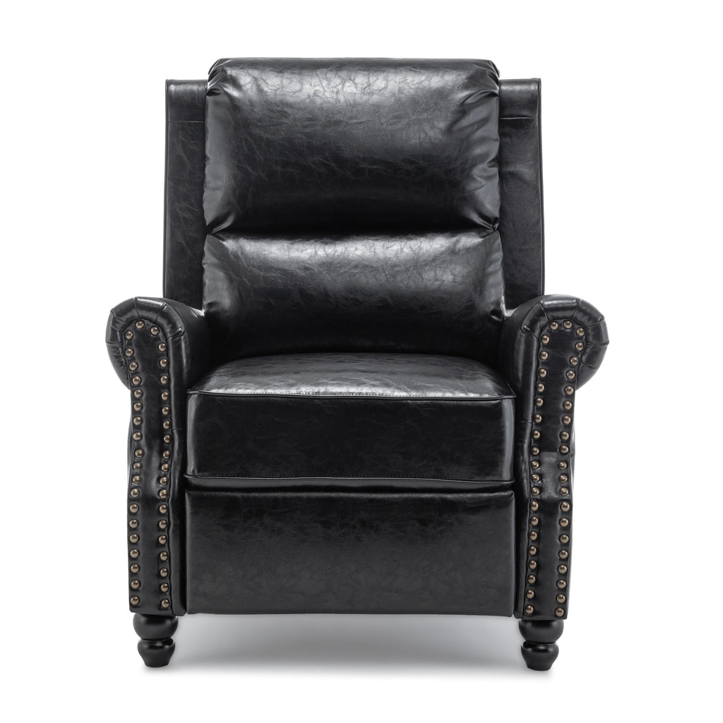 2 Set Nail-head Padded Seat Pushback Recliner Chair