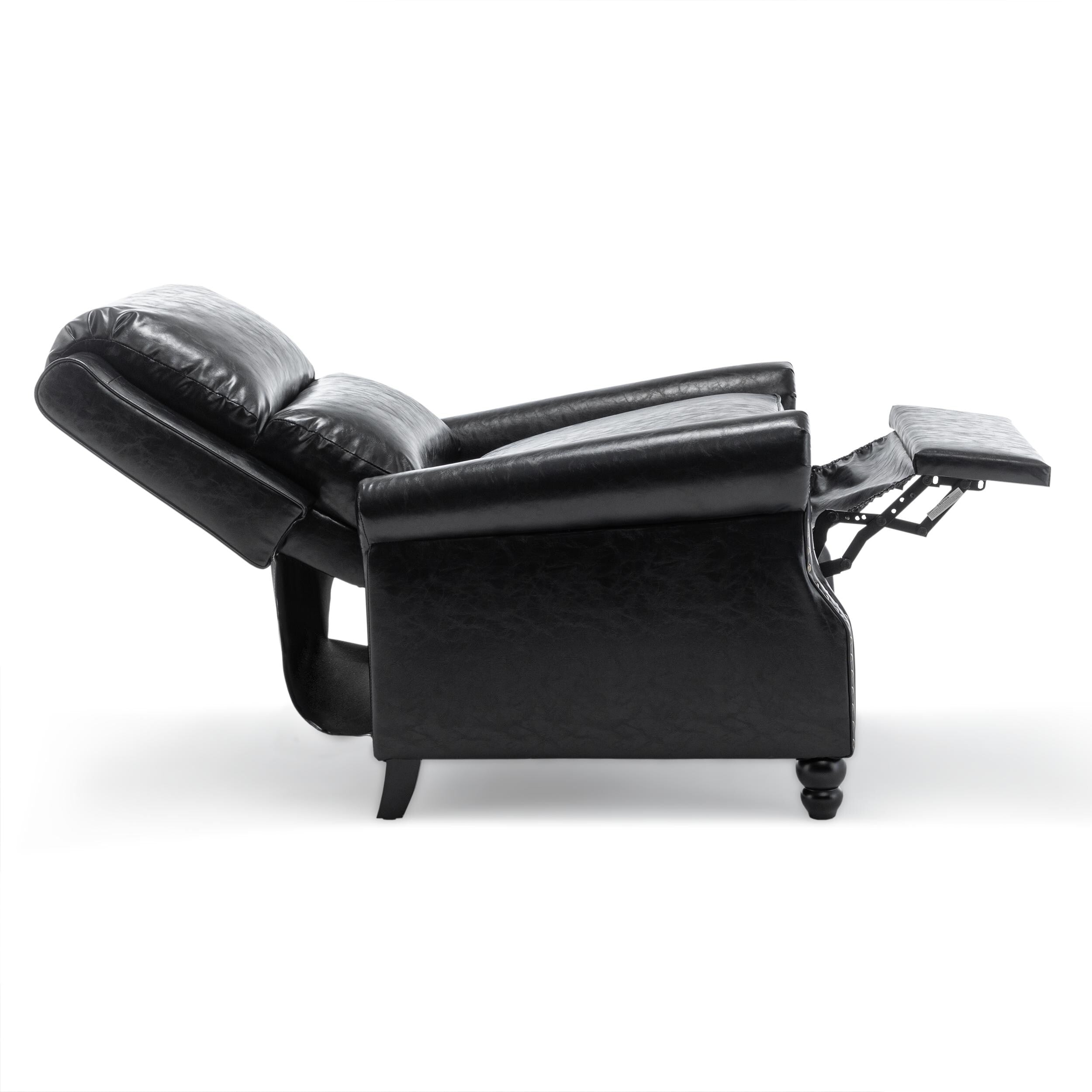 2 Set Nail-head Padded Seat Pushback Recliner Chair