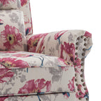 2 Set Nail-head Padded Seat Pushback Recliner Chair