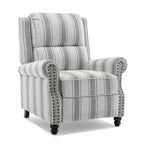 2 Set Nail-head Padded Seat Pushback Recliner Chair