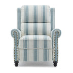 2 Set Nail-head Padded Seat Pushback Recliner Chair