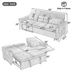 2-in-1 Sofa 82 Three-seater Sofa with a Sofa Bed