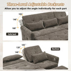 2-in-1 Sofa with Pull-Out Sleeper & Reversible Recliner by Harper&Bright Designs