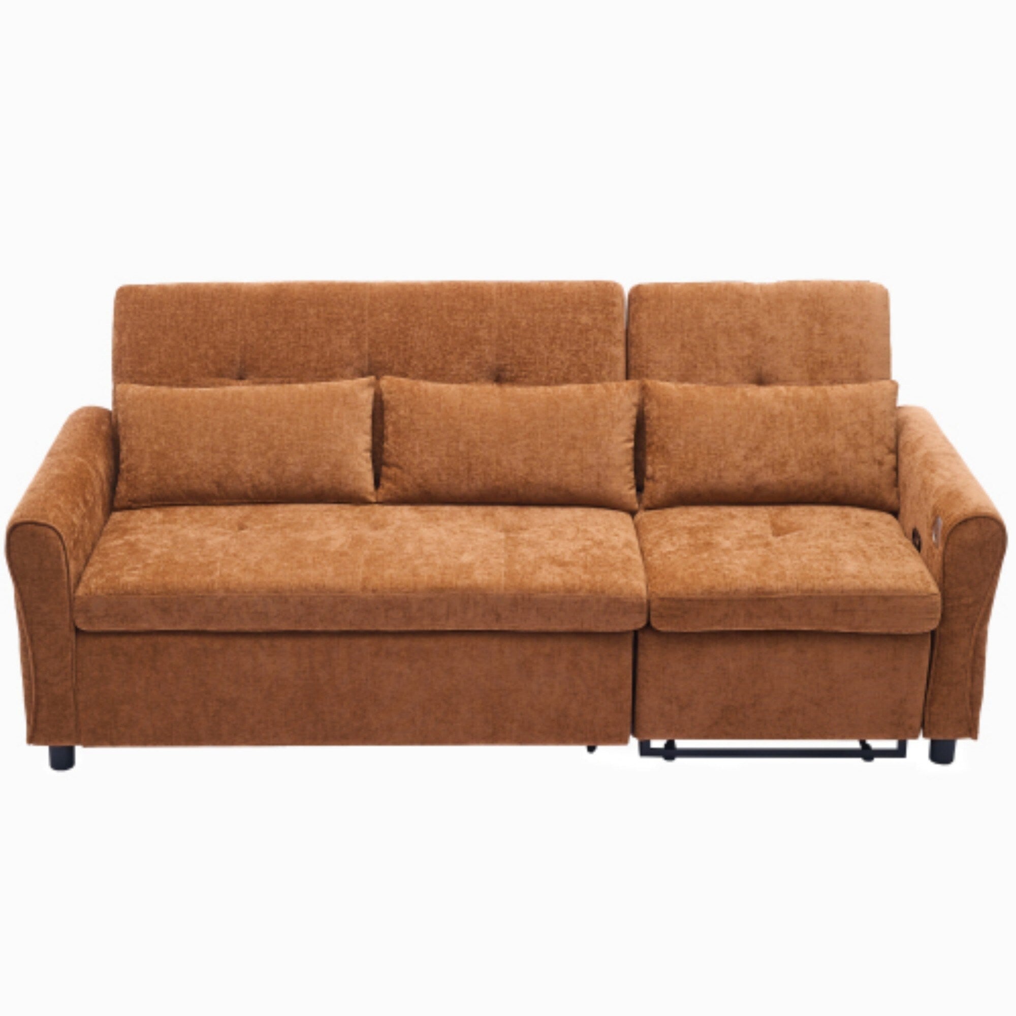 2-in-1 Sofa with Pull-Out Sleeper & Reversible Recliner by Harper&Bright Designs