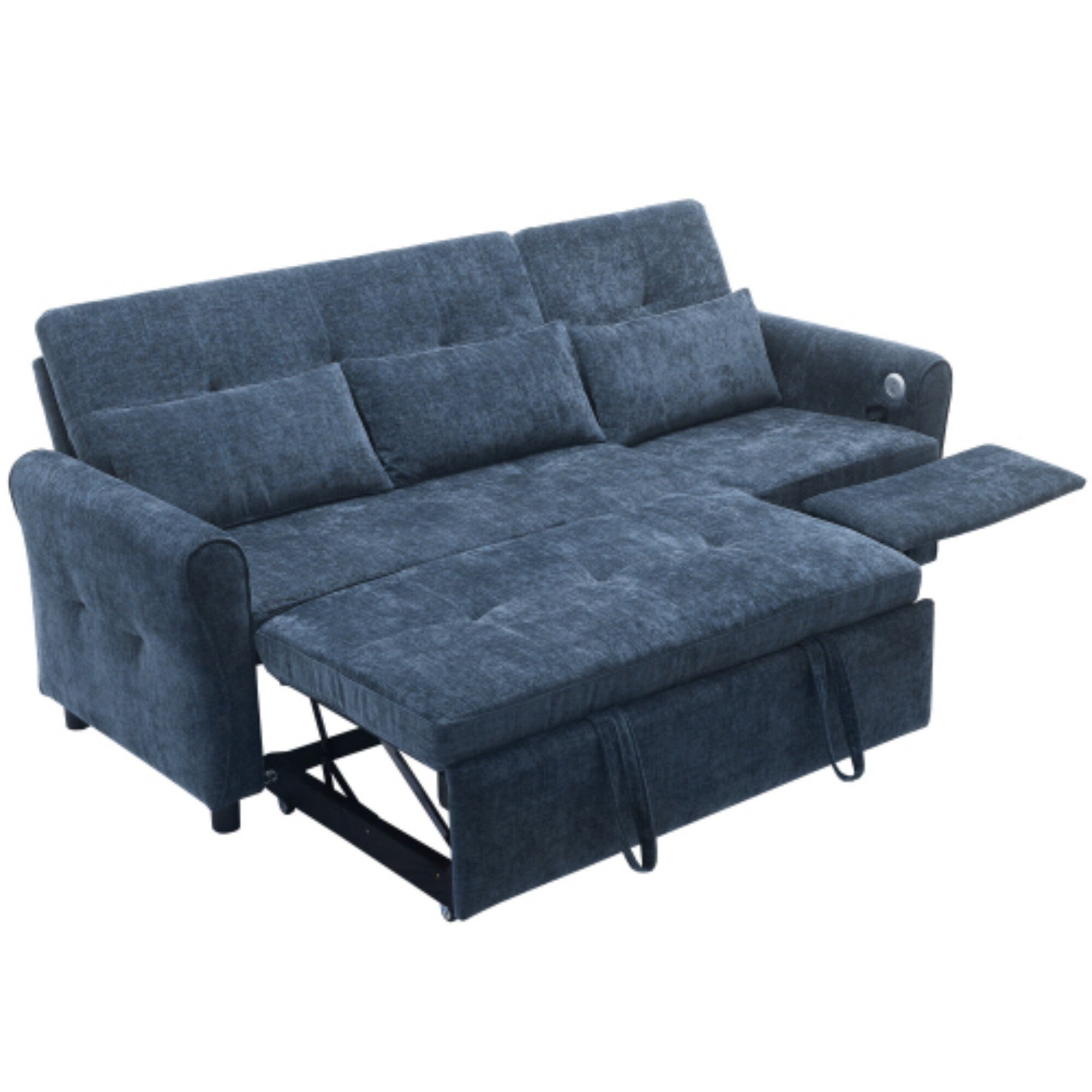 2-in-1 Sofa with Pull-Out Sleeper & Reversible Recliner by Harper&Bright Designs