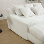 2-seater lazy sofa With 5 back pillows,Comfy Sofa- Deep Seat Couch for Living Room