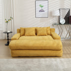 2-seater lazy sofa With 5 back pillows,Comfy Sofa- Deep Seat Couch for Living Room