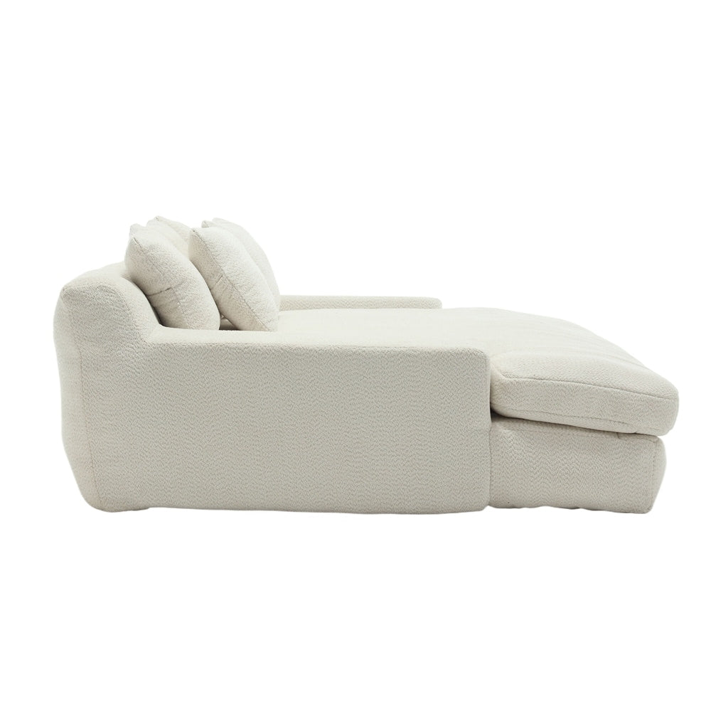 2-seater lazy sofa With 5 back pillows,Comfy Sofa- Deep Seat Couch for Living Room