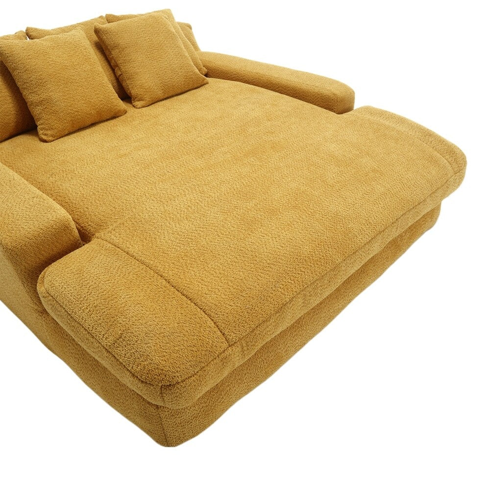 2-seater lazy sofa With 5 back pillows,Comfy Sofa- Deep Seat Couch for Living Room