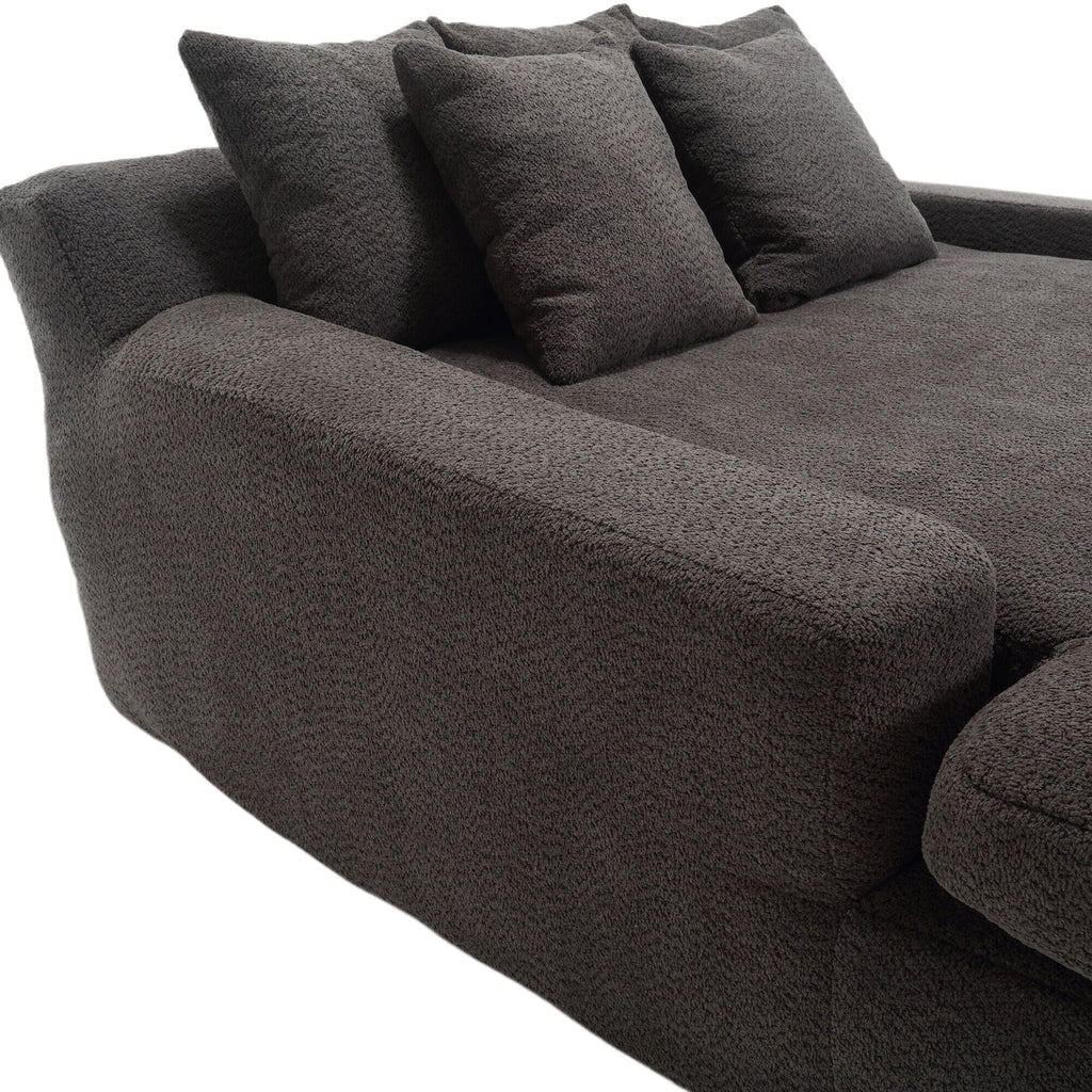 2-seater lazy sofa With 5 back pillows,Comfy Sofa- Deep Seat Couch for Living Room