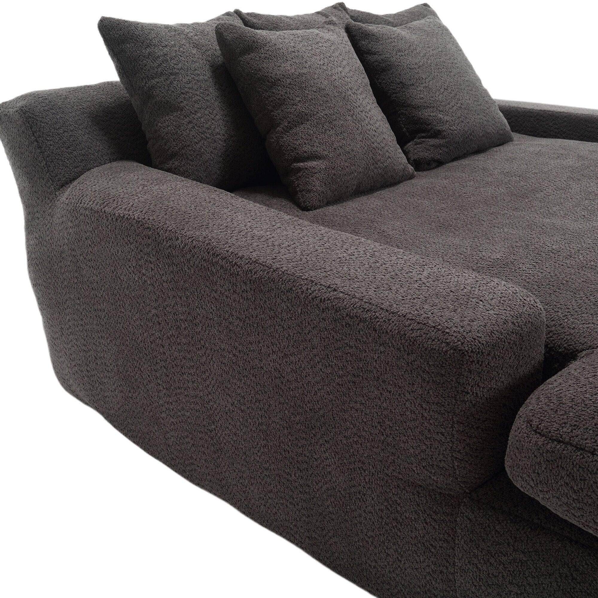 2-seater lazy sofa With 5 back pillows,Comfy Sofa- Deep Seat Couch for Living Room