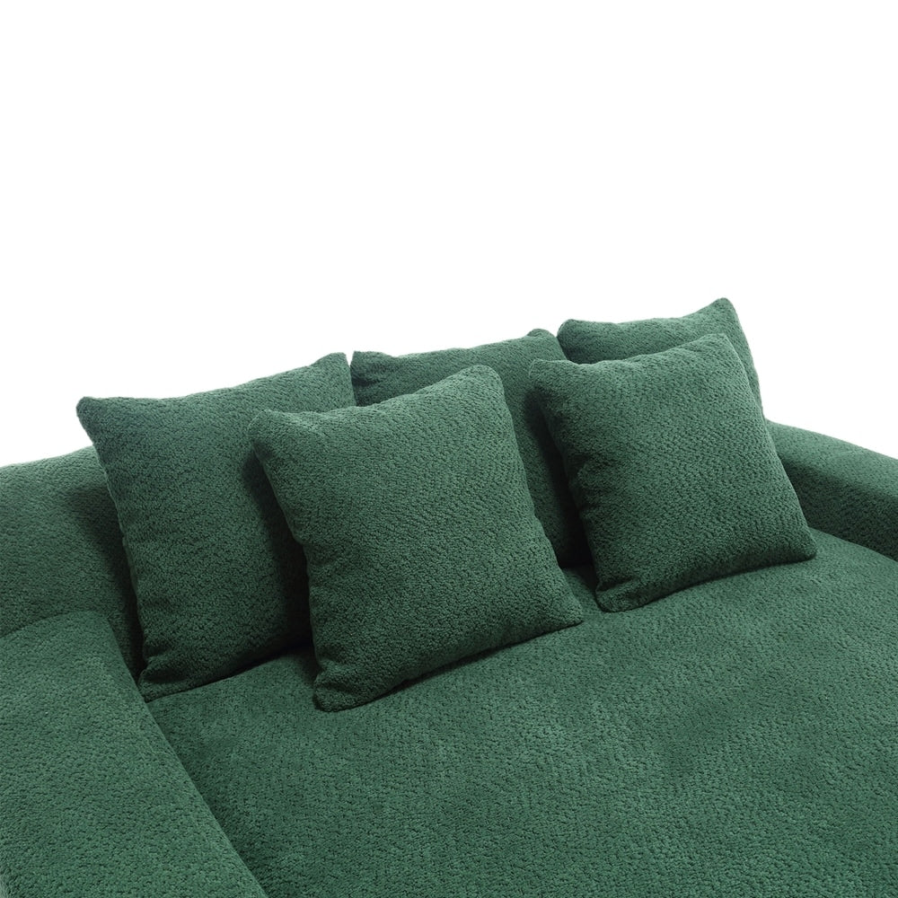 2-seater lazy sofa With 5 back pillows,Comfy Sofa- Deep Seat Couch for Living Room
