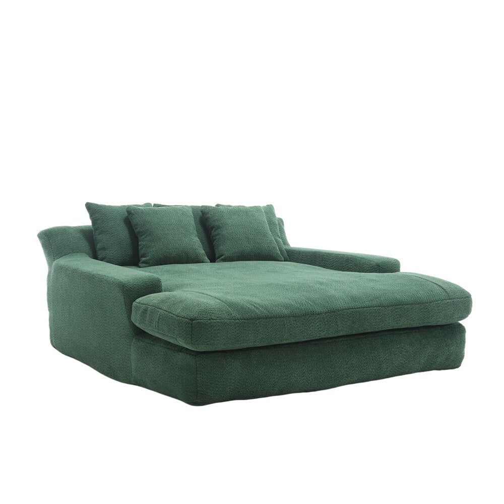 2-seater lazy sofa With 5 back pillows,Comfy Sofa- Deep Seat Couch for Living Room