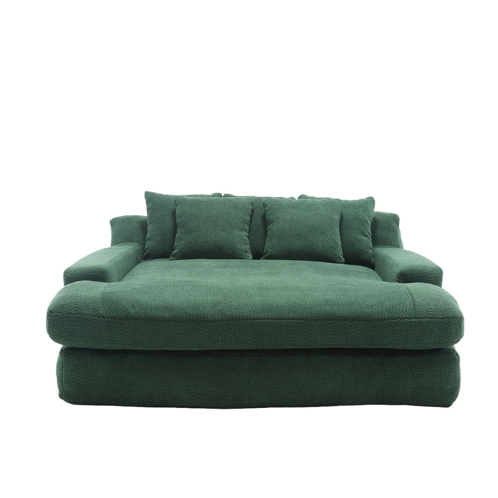 2-seater lazy sofa With 5 back pillows,Comfy Sofa- Deep Seat Couch for Living Room