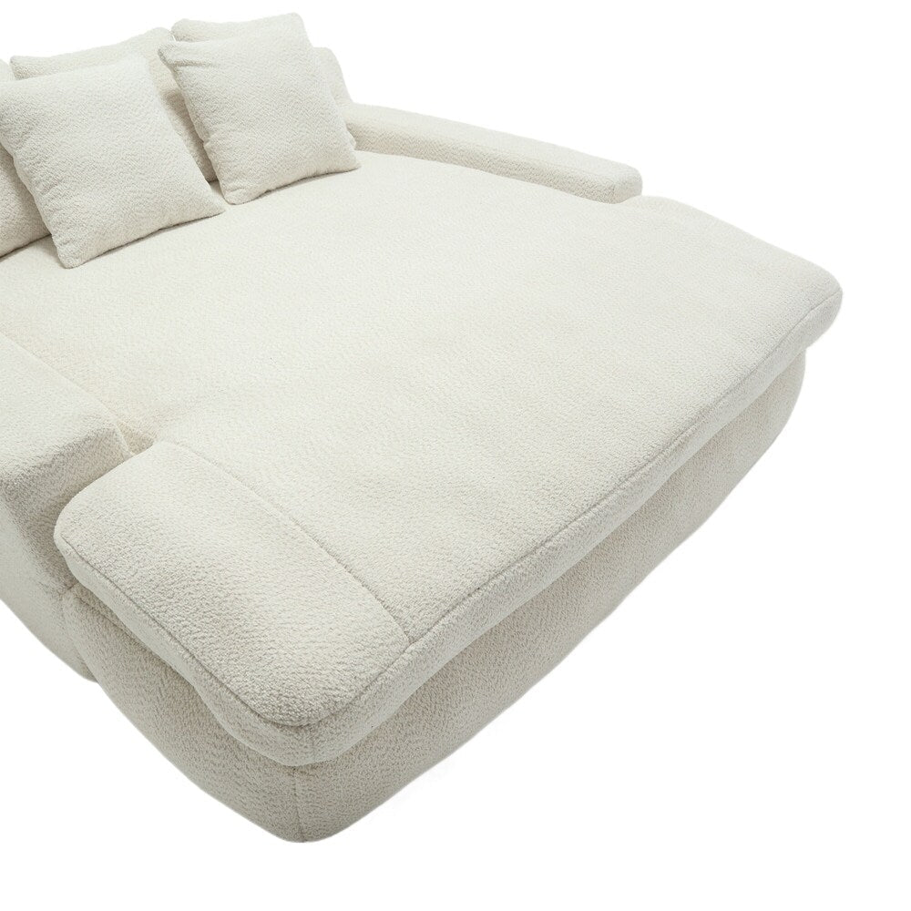2-seater lazy sofa With 5 back pillows,Comfy Sofa- Deep Seat Couch for Living Room