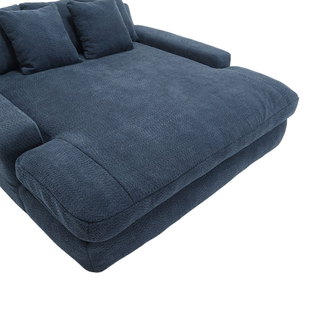 2-seater lazy sofa With 5 back pillows,Comfy Sofa- Deep Seat Couch for Living Room