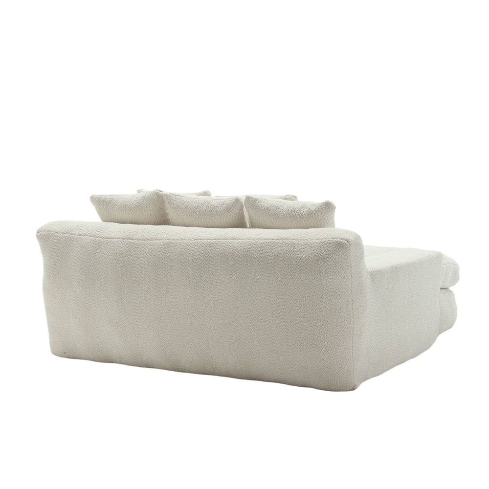 2-seater lazy sofa With 5 back pillows,Comfy Sofa- Deep Seat Couch for Living Room
