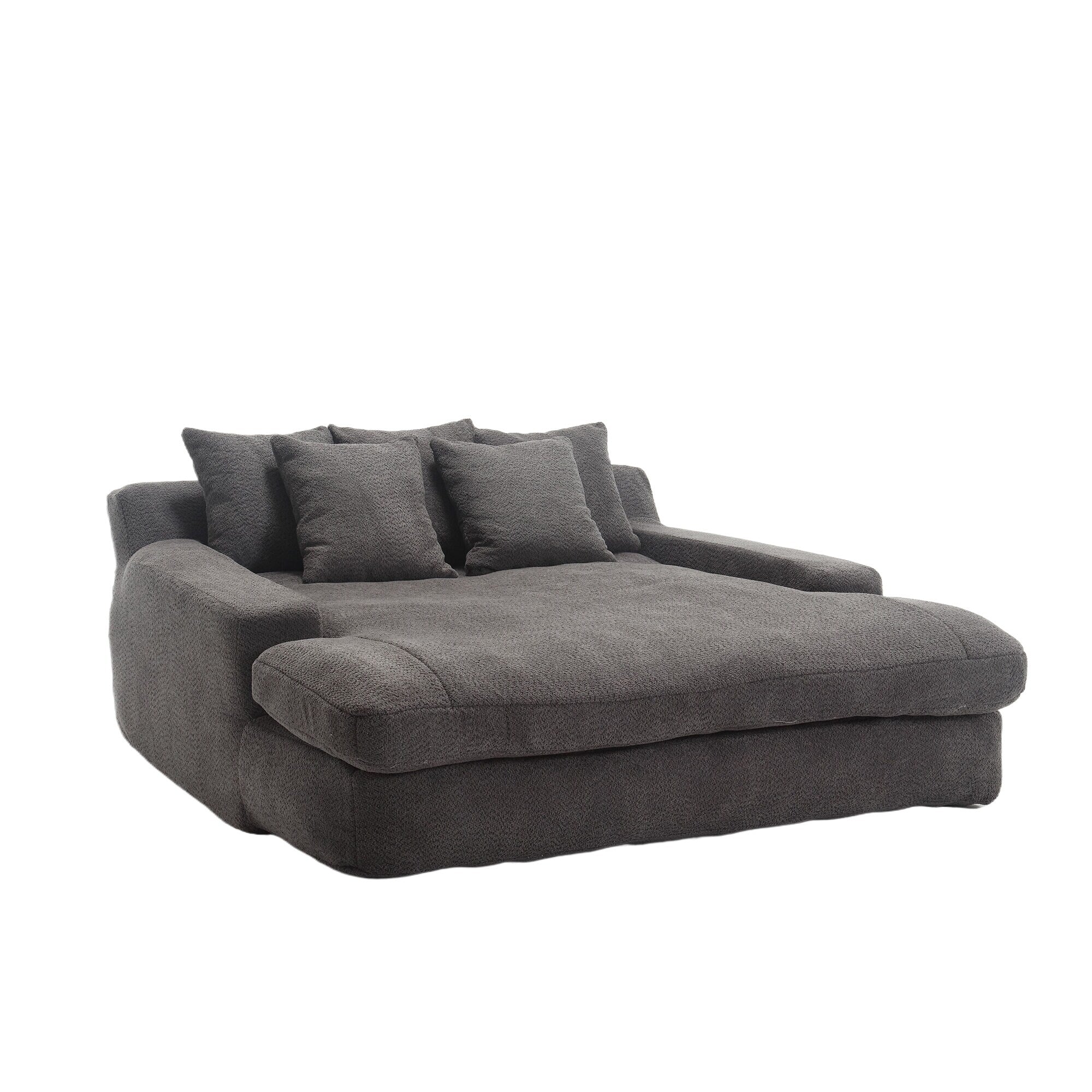 2-seater lazy sofa With 5 back pillows,Comfy Sofa- Deep Seat Couch for Living Room