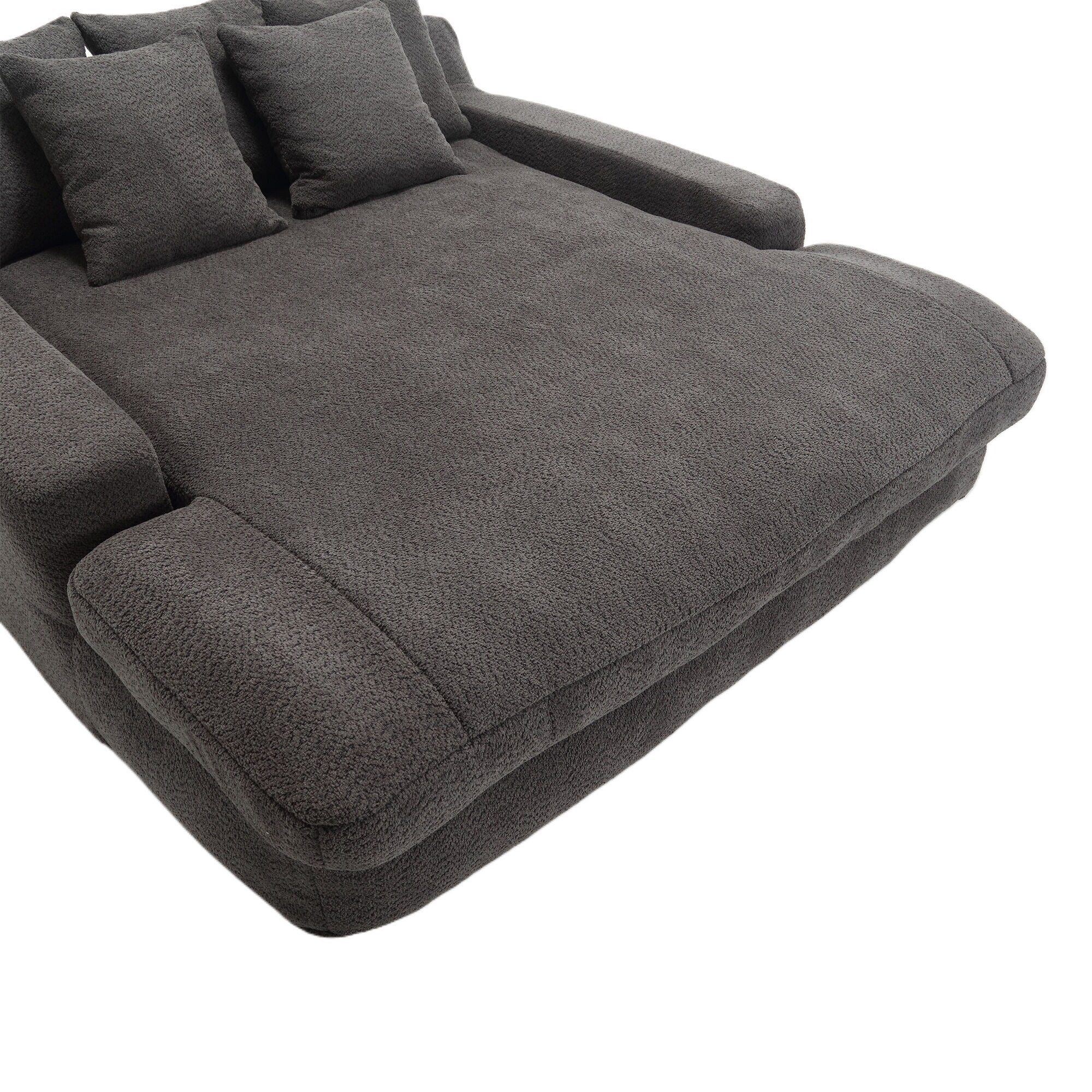 2-seater lazy sofa With 5 back pillows,Comfy Sofa- Deep Seat Couch for Living Room